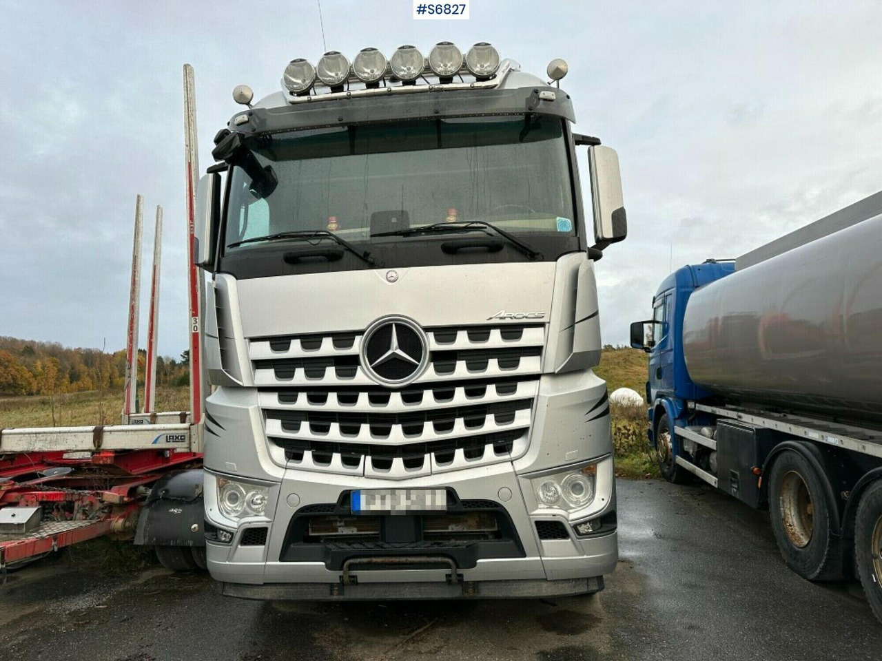 Лесовоз Timber truck Mercedes-Benz Arocs 2863 with crane: фото 7