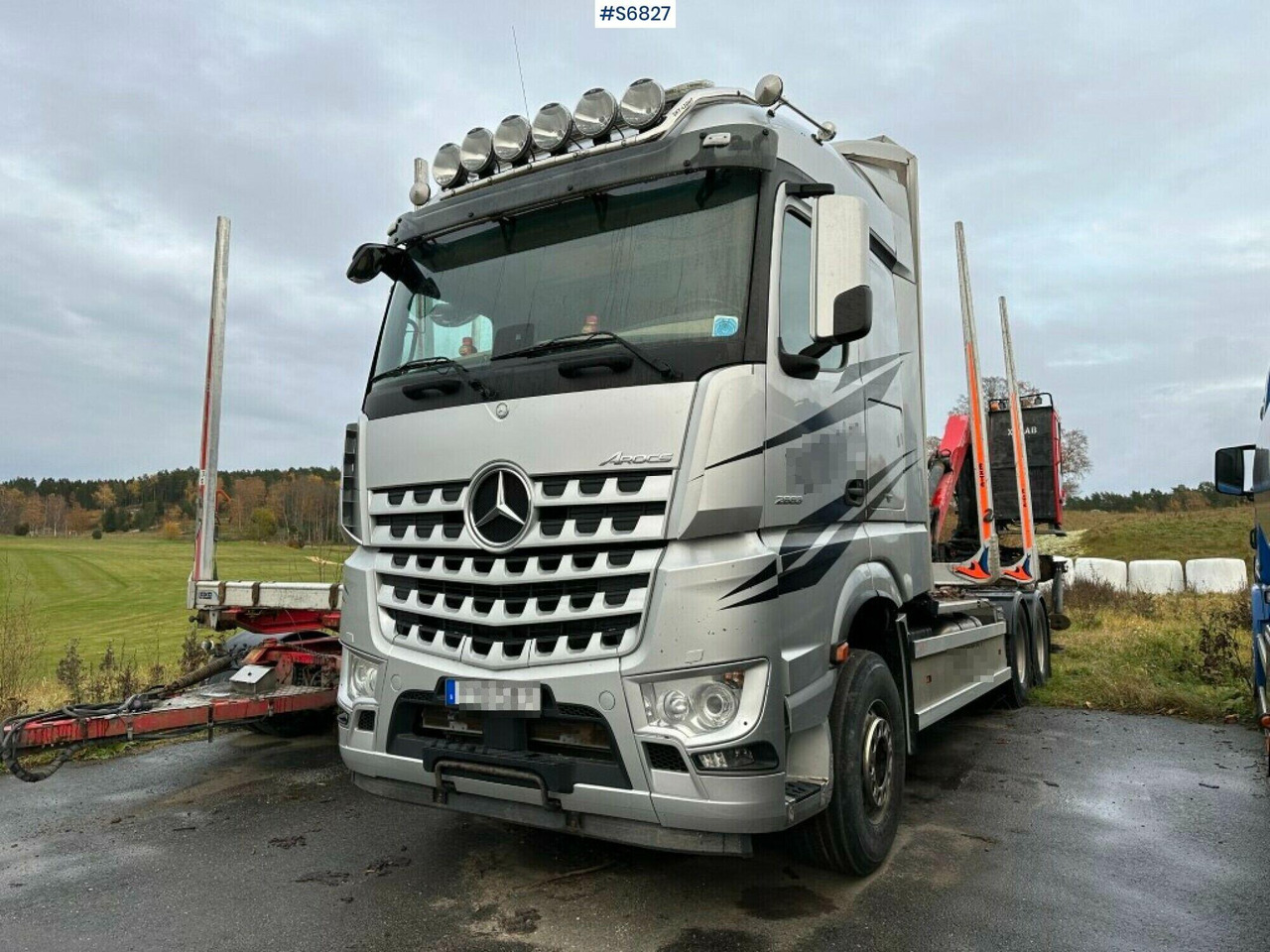 Лесовоз Timber truck Mercedes-Benz Arocs 2863 with crane: фото 6