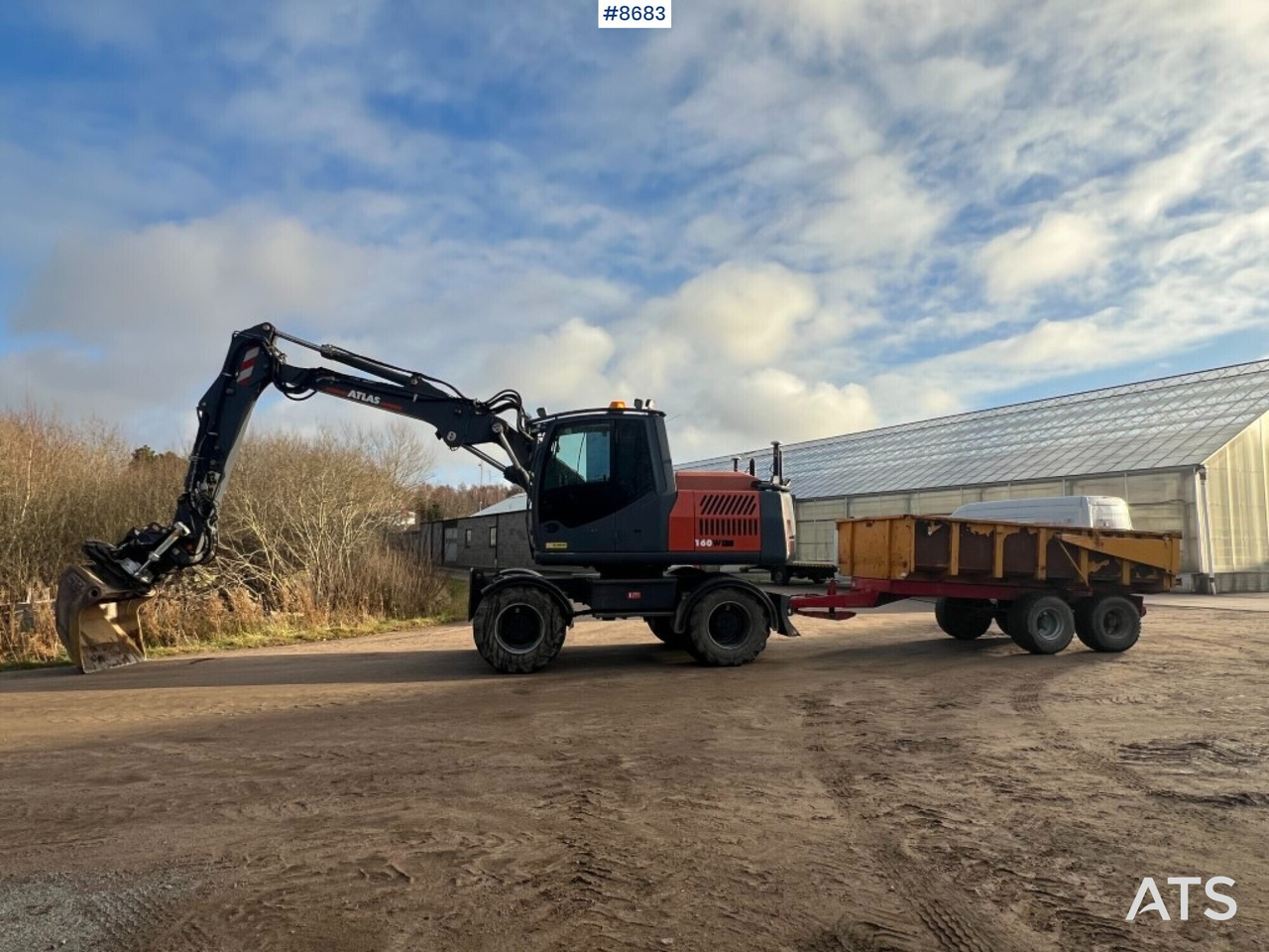 Wheeled excavator Atlas 160W with tipper wagon (SEE VIDEO) - Колёсный экскаватор: фото 1 Wheeled excavator Atlas 160W with tipper wagon (SEE VIDEO) - Колёсный экскаватор: фото 1