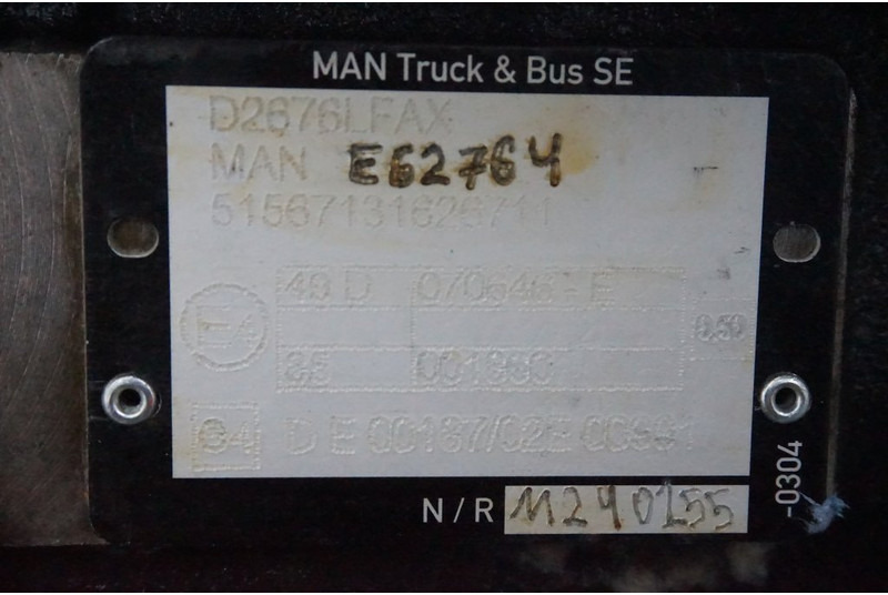 MAN D2676LFAX EURO6 520PS - Двигатель для Грузовиков: фото 5 MAN D2676LFAX EURO6 520PS - Двигатель для Грузовиков: фото 5