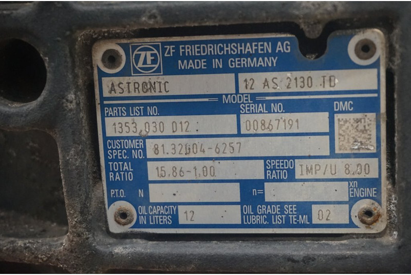 ZF 12AS2130DD TGS 81.32004-6257 - Коробка передач для Грузовиков: фото 5 ZF 12AS2130DD TGS 81.32004-6257 - Коробка передач для Грузовиков: фото 5