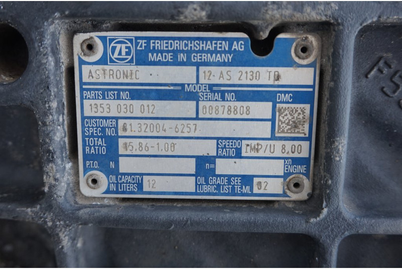 ZF 12AS2130DD TGX - Коробка передач для Грузовиков: фото 5 ZF 12AS2130DD TGX - Коробка передач для Грузовиков: фото 5