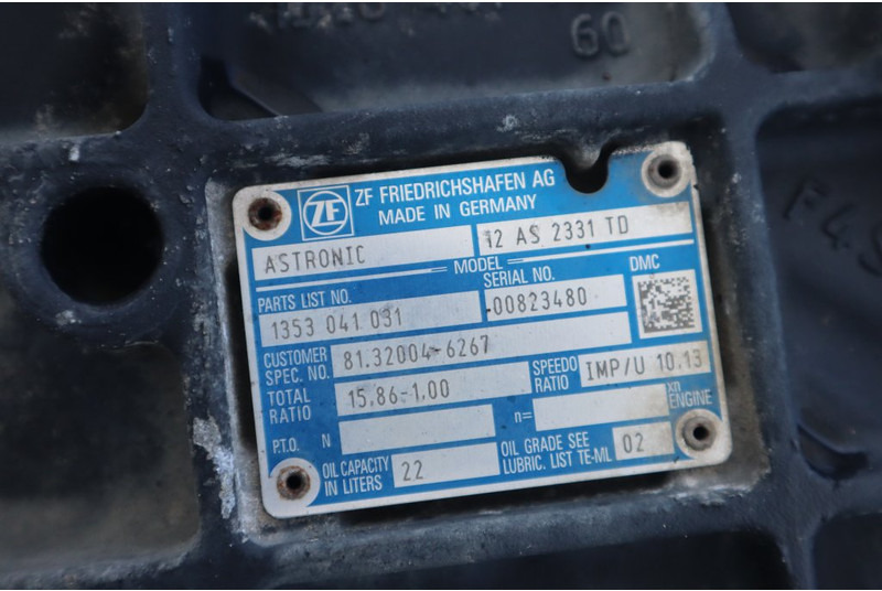 ZF 12AS2331DD+INT3 81.32004-6267 - Коробка передач для Грузовиков: фото 5 ZF 12AS2331DD+INT3 81.32004-6267 - Коробка передач для Грузовиков: фото 5
