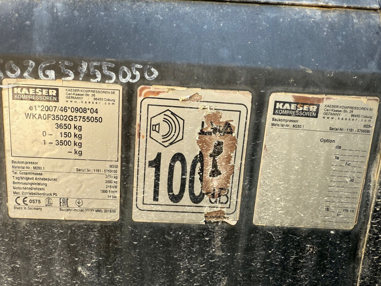Kaeser M250 Kompressor, Anhänger trailer, 14bar - Воздушный компрессор: фото 3 Kaeser M250 Kompressor, Anhänger trailer, 14bar - Воздушный компрессор: фото 3