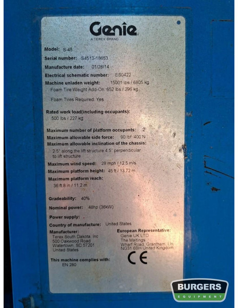 Genie S45 в лизинг Genie S45: фото 7