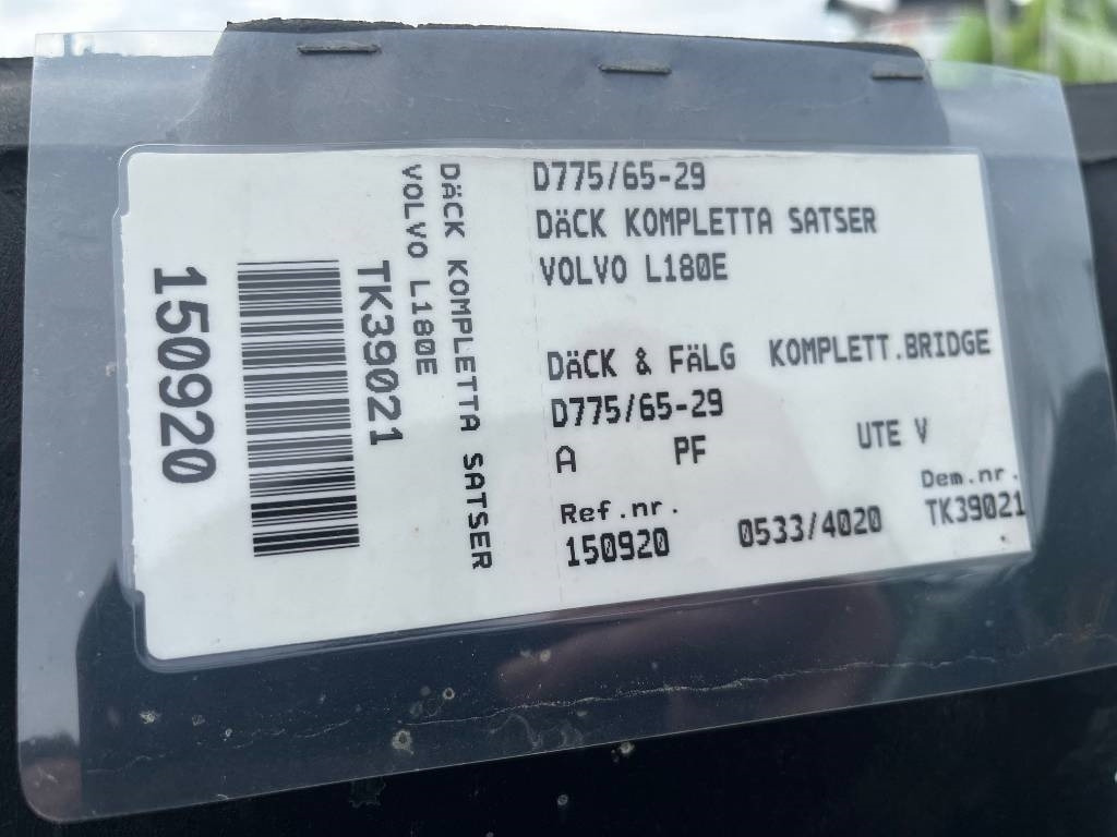 Bridgestone 775 /65 R29 Volvo L180 Wheels - Колесо: фото 5 Bridgestone 775 /65 R29 Volvo L180 Wheels - Колесо: фото 5