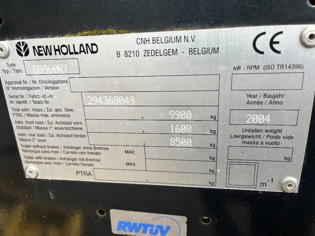 New Holland BB 960 A Dismantled: only spare parts - Пресс-подборщик тюковый: фото 2 New Holland BB 960 A Dismantled: only spare parts - Пресс-подборщик тюковый: фото 2