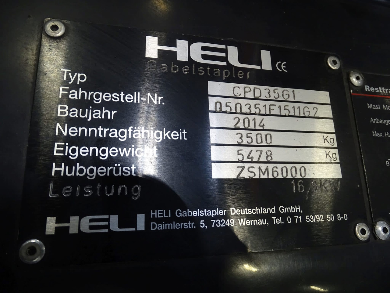 Heli CPD35G1 - Электропогрузчик: фото 2 Heli CPD35G1 - Электропогрузчик: фото 2