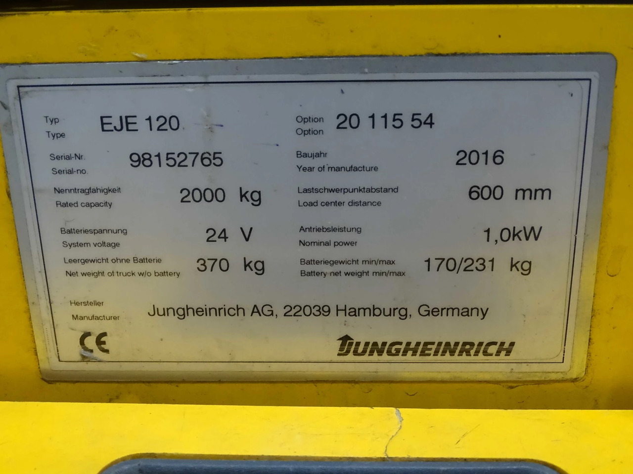 Jungheinrich EJE120 - Тележка: фото 4 Jungheinrich EJE120 - Тележка: фото 4