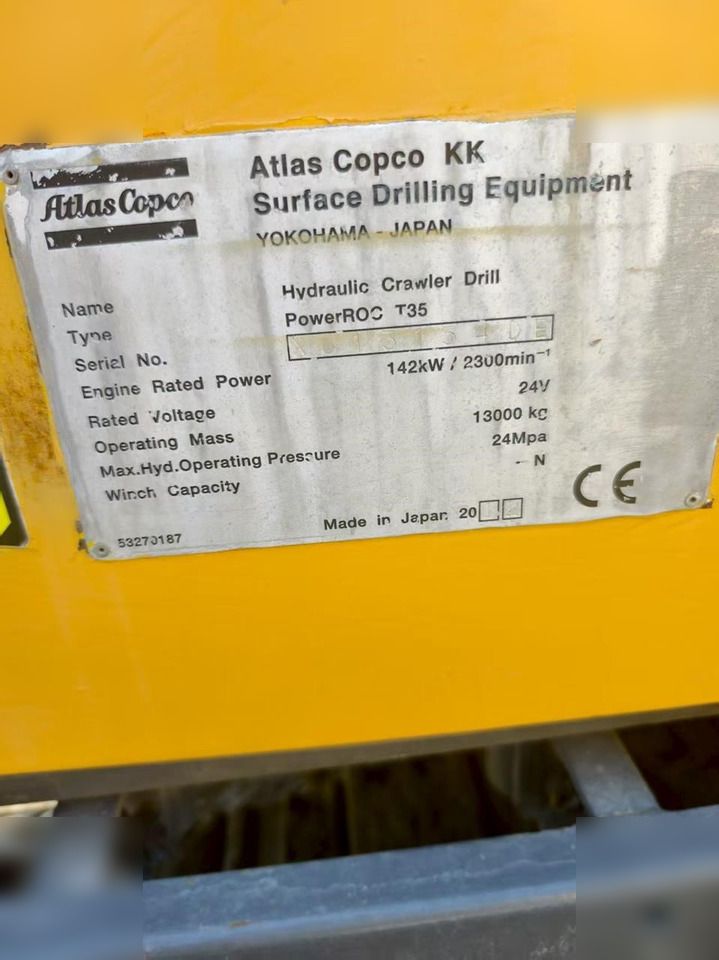 2012 ATLAS COPCO T35 - Буровая машина: фото 5 2012 ATLAS COPCO T35 - Буровая машина: фото 5