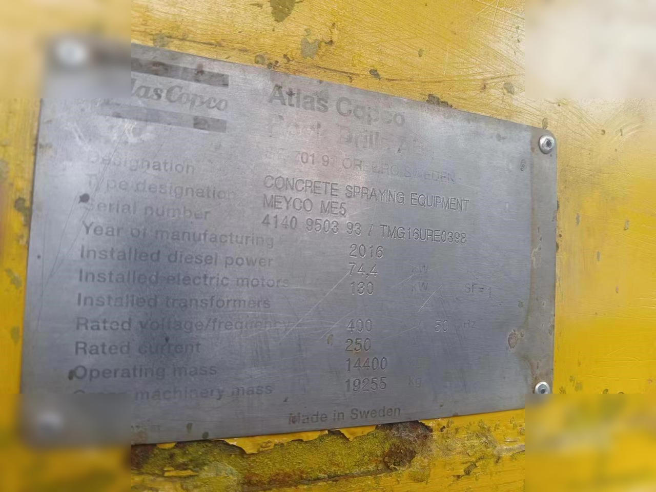 2016 EPIROC MEYCO ME5 - Тоннелепроходческий комплекс: фото 5 2016 EPIROC MEYCO ME5 - Тоннелепроходческий комплекс: фото 5