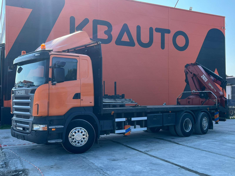 Scania R 340 6x2*4 HMF 2823-K6 + JIB / PLATFORM L=7293 mm - Грузовик бортовой/ Платформа, Автоманипулятор: фото 2 Scania R 340 6x2*4 HMF 2823-K6 + JIB / PLATFORM L=7293 mm - Грузовик бортовой/ Платформа, Автоманипулятор: фото 2