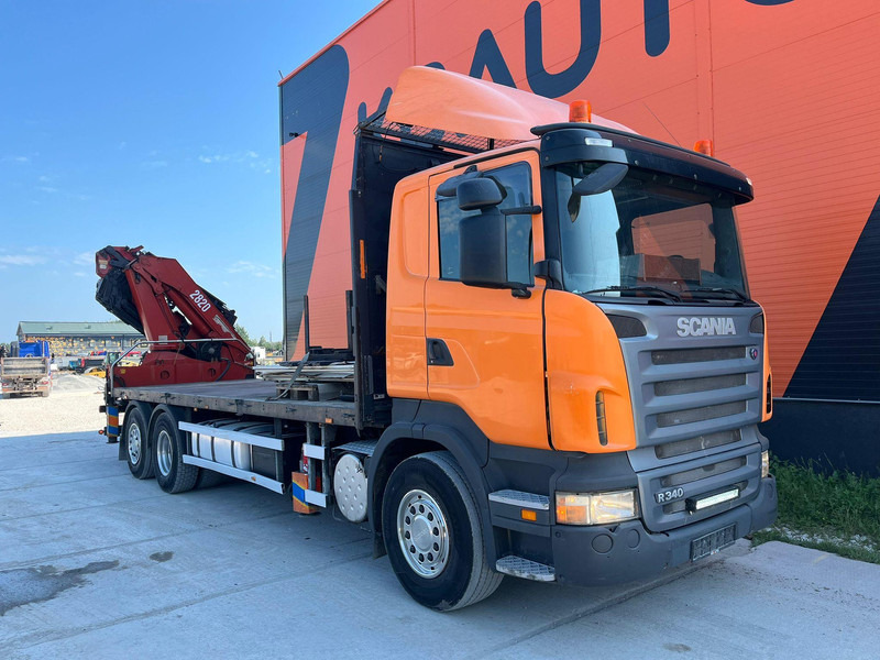 Scania R 340 6x2*4 HMF 2823-K6 + JIB / PLATFORM L=7293 mm - Грузовик бортовой/ Платформа, Автоманипулятор: фото 4 Scania R 340 6x2*4 HMF 2823-K6 + JIB / PLATFORM L=7293 mm - Грузовик бортовой/ Платформа, Автоманипулятор: фото 4