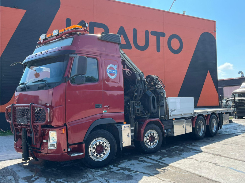 Volvo FH 480 8x4 HIAB 1055E-8 / WINCH / PLATFORM L=6928 mm - Грузовик бортовой/ Платформа, Автоманипулятор: фото 2 Volvo FH 480 8x4 HIAB 1055E-8 / WINCH / PLATFORM L=6928 mm - Грузовик бортовой/ Платформа, Автоманипулятор: фото 2