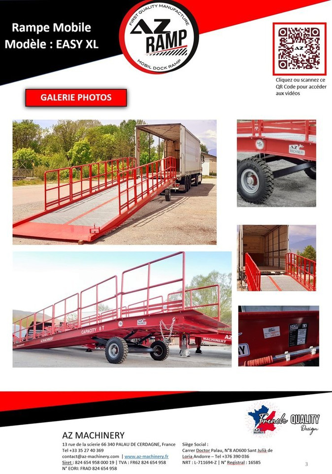 Новый Погрузочная рампа AZ RAMP-EASY XL-8 . Mobil Loading Ramp  WIDE With Level Off, 8 t Capacity: фото 5