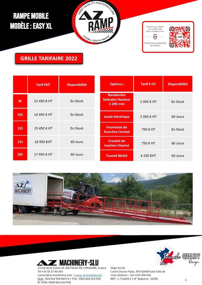Новый Погрузочная рампа AZ RAMP-EASY XL-8 . Mobil Loading Ramp  WIDE With Level Off, 8 t Capacity: фото 14