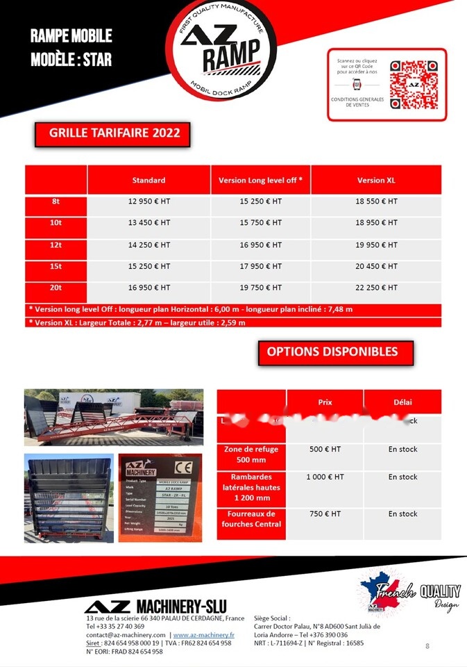 Новый Погрузочная рампа AZ RAMP STAR-10-XL mobile loading ramp: фото 12 Новый Погрузочная рампа AZ RAMP STAR-10-XL mobile loading ramp: фото 12