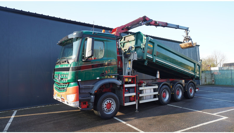 Mercedes-Benz AROCS 3542 8X4 2 SIDE TIPPER WITH HMF Z 1943 CRANE 407.000KM - Автоманипулятор: фото 2 Mercedes-Benz AROCS 3542 8X4 2 SIDE TIPPER WITH HMF Z 1943 CRANE 407.000KM - Автоманипулятор: фото 2