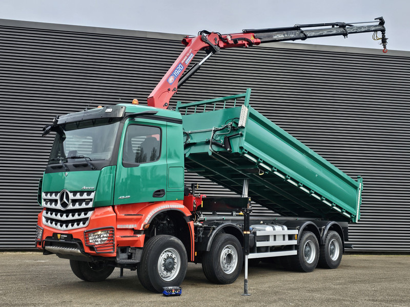 Mercedes-Benz AROCS 4145 / 8X6 / TIPPER + HMF CRANE - Самосвал, Автоманипулятор: фото 1 Mercedes-Benz AROCS 4145 / 8X6 / TIPPER + HMF CRANE - Самосвал, Автоманипулятор: фото 1