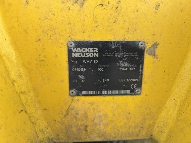 Wacker Neuson WAV60 - Виброплита: фото 5 Wacker Neuson WAV60 - Виброплита: фото 5