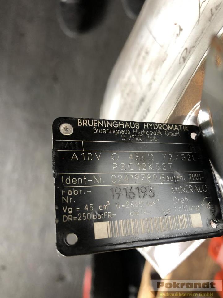 Rexroth A10VO60DFR1-52L-PWC12K04 + A10VO45ED72-52-PSC12K52T + A10VSO18DR-31L-PSCN00 - Гидравлический насос: фото 4 Rexroth A10VO60DFR1-52L-PWC12K04 + A10VO45ED72-52-PSC12K52T + A10VSO18DR-31L-PSCN00 - Гидравлический насос: фото 4