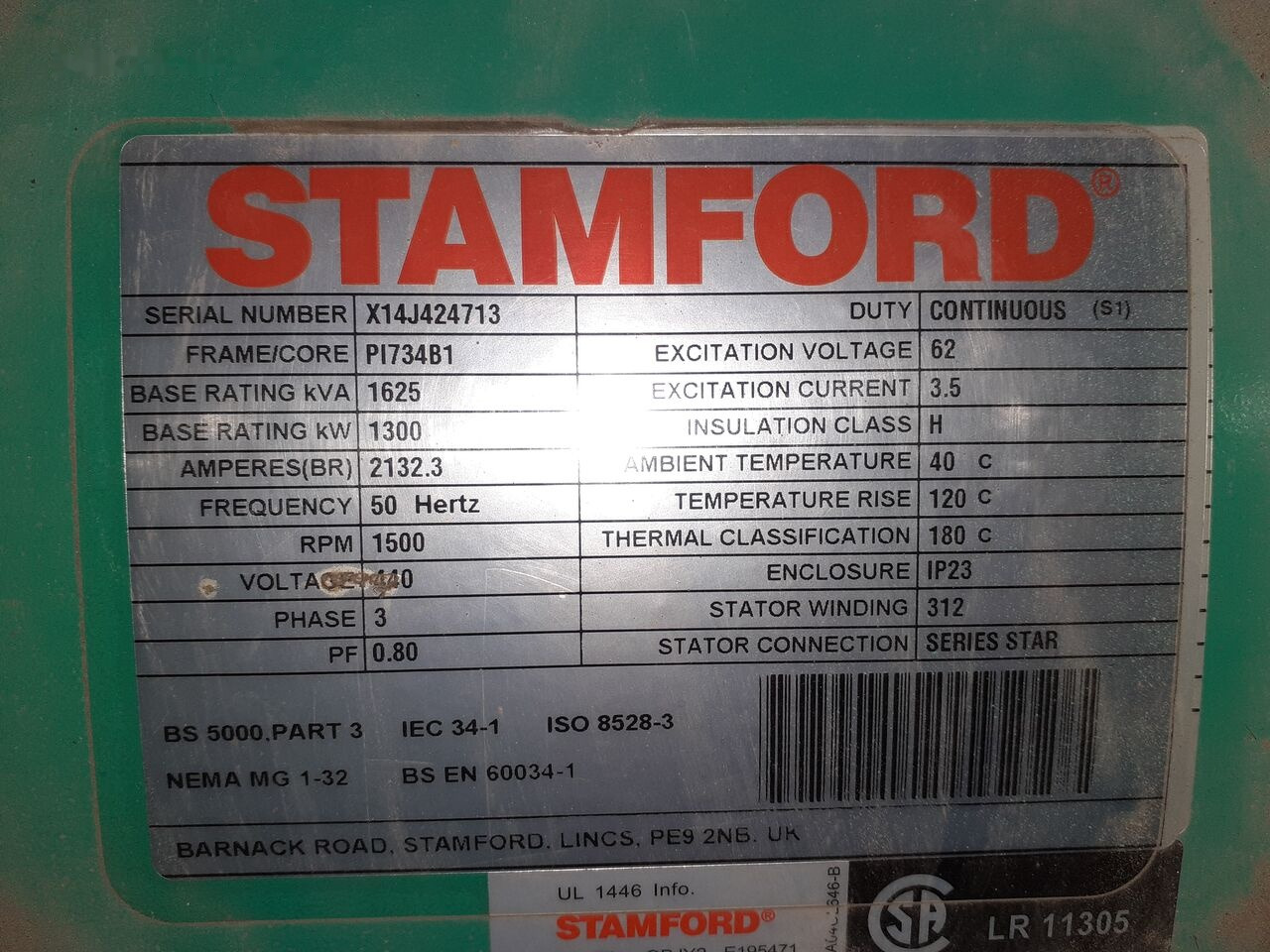 Stamford Generator Cummins STAMFORD 1600 KVA 2015 rok . Agregaty Prądotwó в лизинг Stamford Generator Cummins STAMFORD 1600 KVA 2015 rok . Agregaty Prądotwó: фото 11