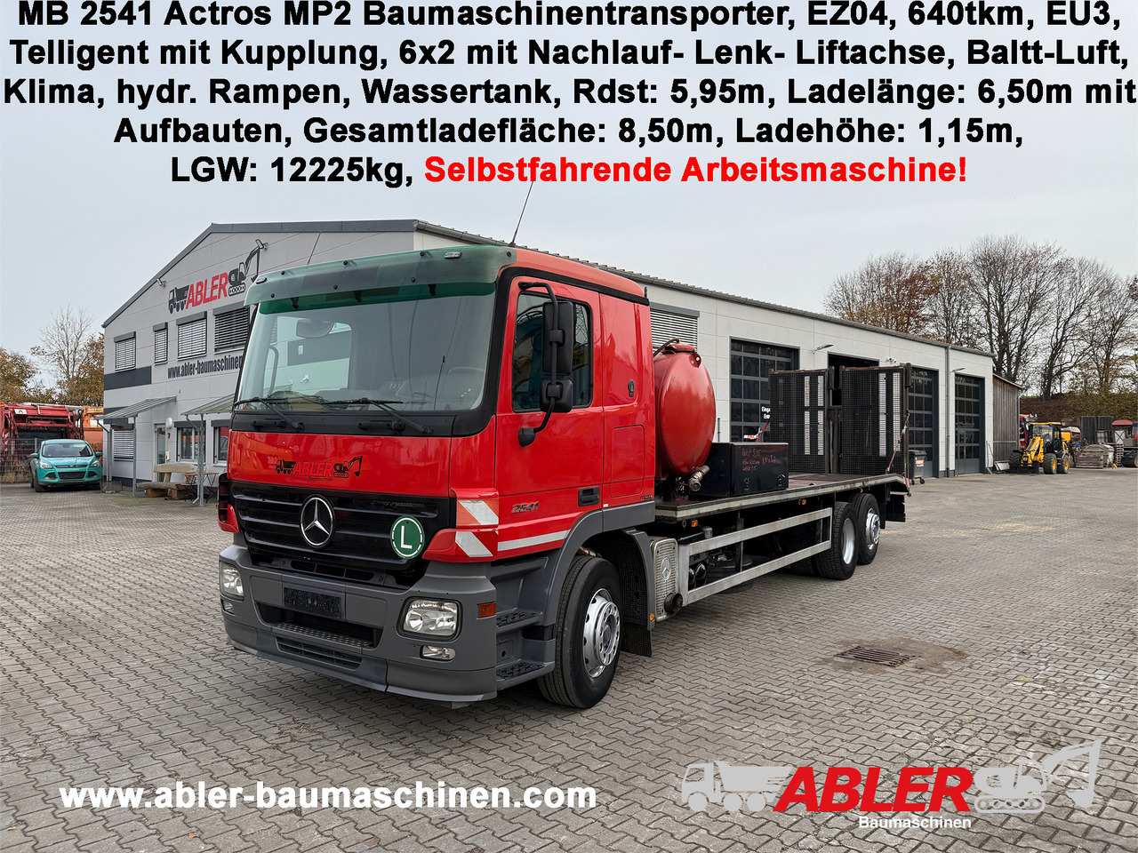 Mercedes-Benz 2541 Actros Baumaschinentransporter Klima Retarder - Автовоз: фото 1 Mercedes-Benz 2541 Actros Baumaschinentransporter Klima Retarder - Автовоз: фото 1