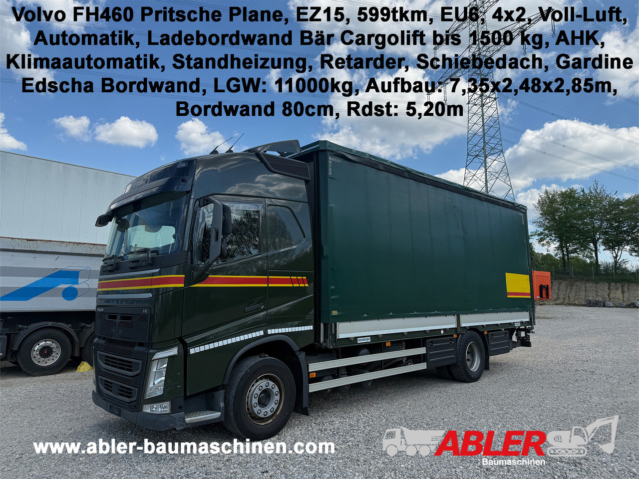 Volvo FH460 Pritsche Plane LBW Klima Retarder - Тентованный грузовик: фото 1 Volvo FH460 Pritsche Plane LBW Klima Retarder - Тентованный грузовик: фото 1
