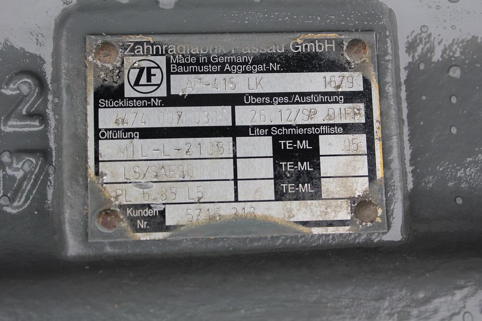 Ось и запчасти для Строительной техники Liebherr 574 ZF AP 415,: фото 7