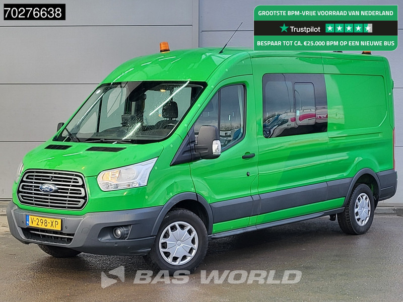 Цельнометаллический фургон Ford Transit 130pk Dubbel Cabine L3H2 Trekhaak Navi Airco Cruise Camera Parkeersensoren Werkplaatsinrichting Euro6 DC Doka Mixto 7m3 Airco Du: фото 1