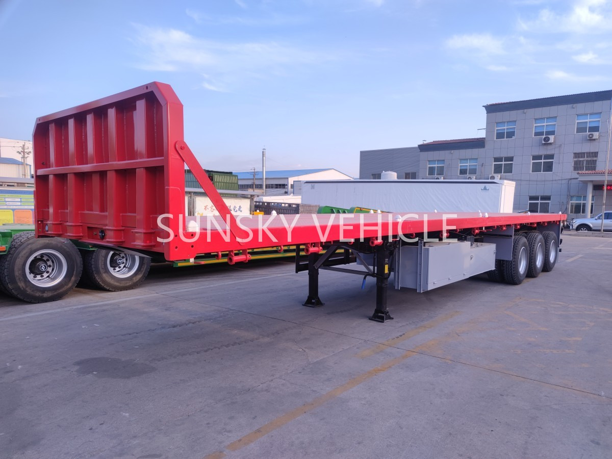 SUNSKY Flatbed Trailer with henred type axles and suspension - Полуприцеп бортовой/ Платформа: фото 1 SUNSKY Flatbed Trailer with henred type axles and suspension - Полуприцеп бортовой/ Платформа: фото 1