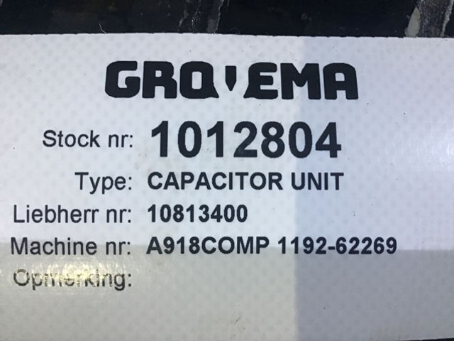 Liebherr Capacitor Unit - Часть системы кондиционирования: фото 2 Liebherr Capacitor Unit - Часть системы кондиционирования: фото 2