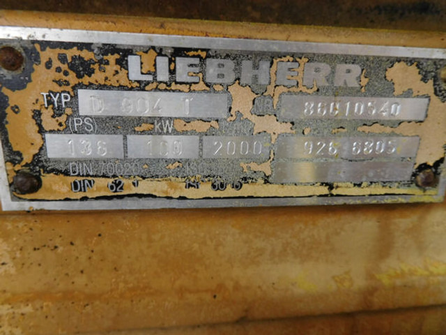 Liebherr D904T - Двигатель: фото 1 Liebherr D904T - Двигатель: фото 1