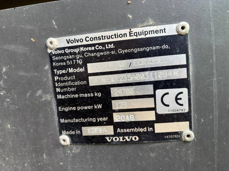 Volvo ECR 235 EL - Гусеничный экскаватор: фото 5 Volvo ECR 235 EL - Гусеничный экскаватор: фото 5