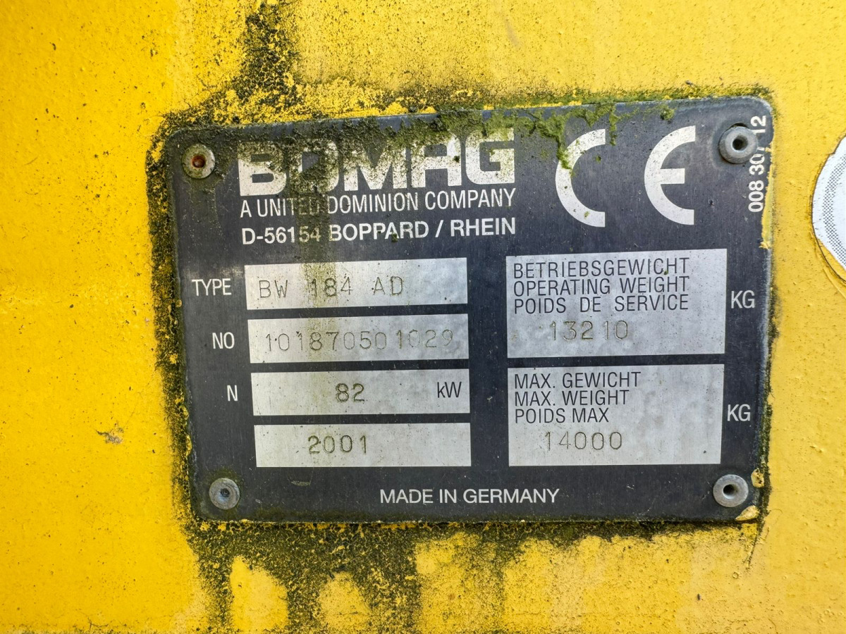 BOMAG BW 184 AD - Дорожный каток: фото 4 BOMAG BW 184 AD - Дорожный каток: фото 4