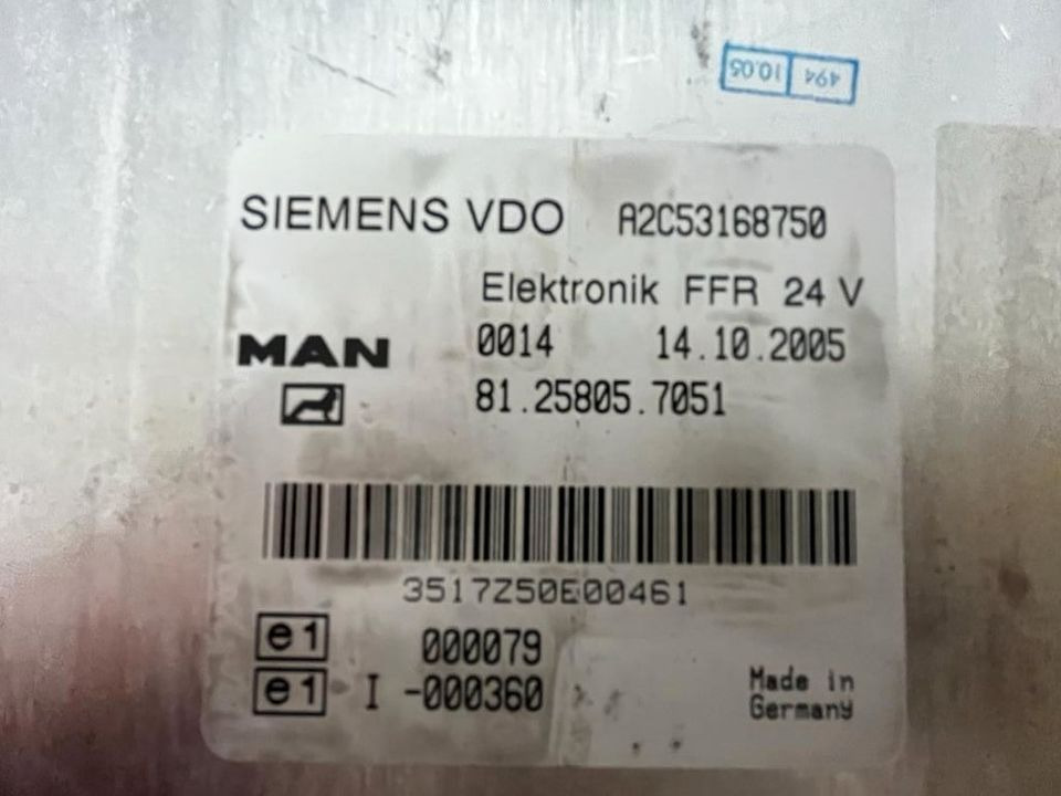 MAN SIEMENS VDO ELEKTRONIK FFR Steuergerät 81.25805.7051 - Блок управления для Грузовиков: фото 2 MAN SIEMENS VDO ELEKTRONIK FFR Steuergerät 81.25805.7051 - Блок управления для Грузовиков: фото 2
