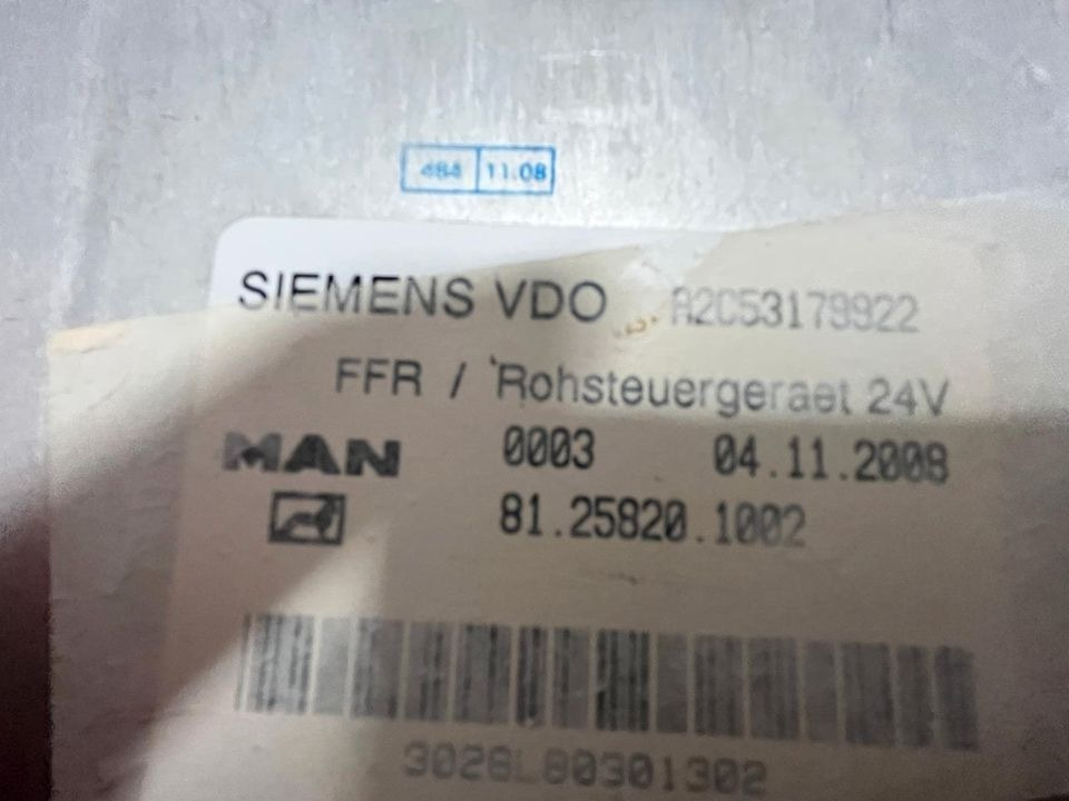 MAN SIEMENS VDO FFR Rohsteuergerät 81.25820.1002 - Блок управления для Грузовиков: фото 2 MAN SIEMENS VDO FFR Rohsteuergerät 81.25820.1002 - Блок управления для Грузовиков: фото 2