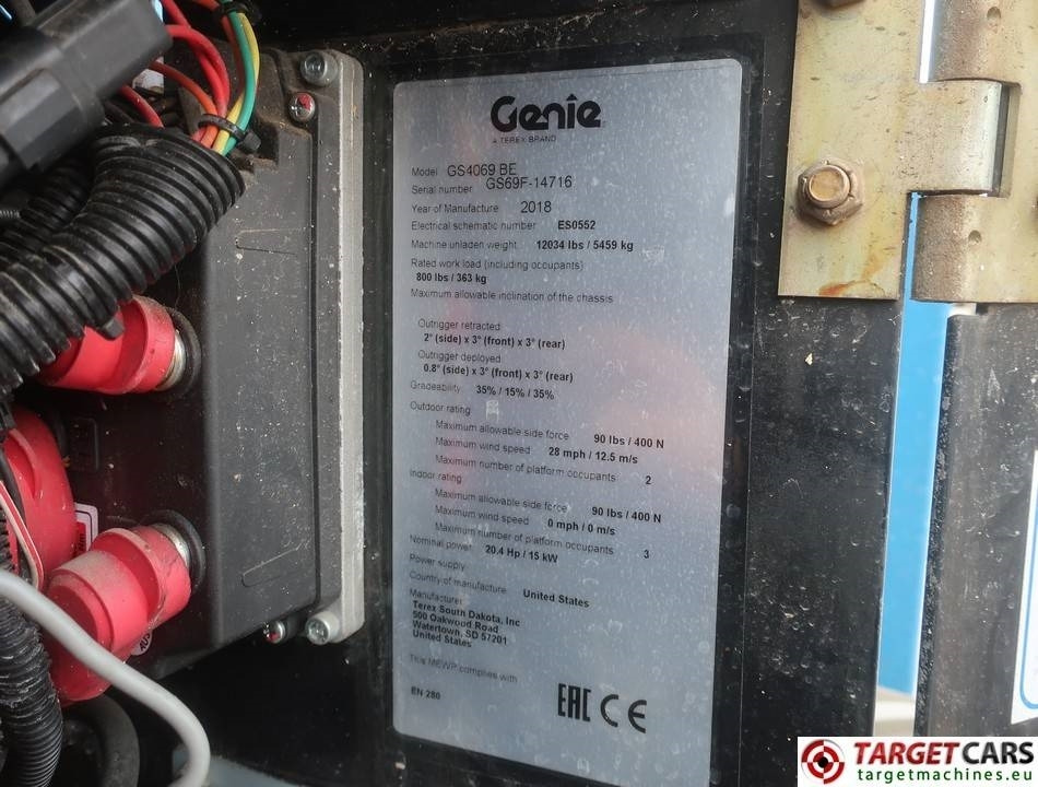 Ножничный подъемник Genie GS-4069BE Hybrid 4069 Scissor Work Lift 1412cm: фото 10