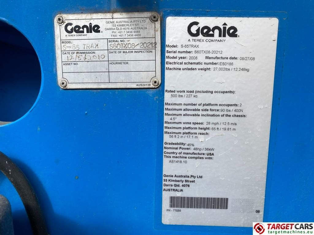 Телескопический подъемник Genie S-65 TRAX Telescopic Boom Work Lift 2180cm: фото 10