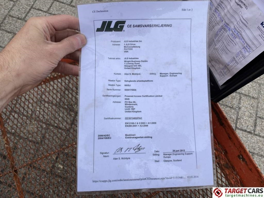 Телескопический подъемник JLG 660SJ Telescopic 4x4 Diesel Boom Work Lift 2232cm: фото 37 Телескопический подъемник JLG 660SJ Telescopic 4x4 Diesel Boom Work Lift 2232cm: фото 37