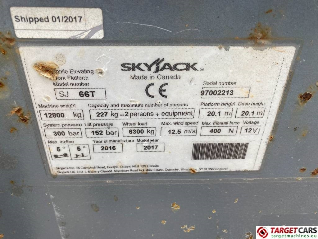 Телескопический подъемник SkyJack SJ66T Telescopic 4x4 Diesel Boom Work LIft 2212cm: фото 9