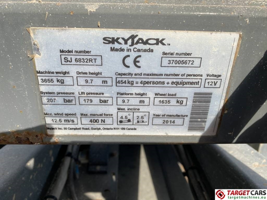 Ножничный подъемник SkyJack SJ6832 RT Diesel 4x4 Scissor Work Lift 1180cm: фото 10 Ножничный подъемник SkyJack SJ6832 RT Diesel 4x4 Scissor Work Lift 1180cm: фото 10