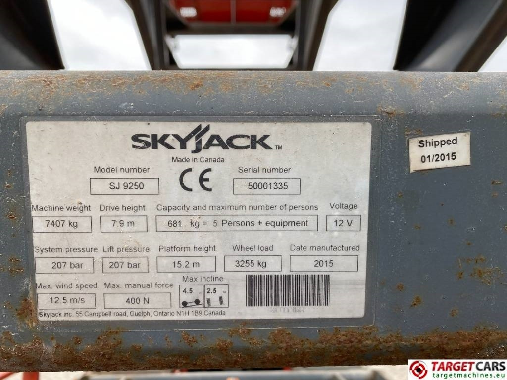 Ножничный подъемник SkyJack SJ9250 RT Diesel 4x4 Scissor Work Lift 1720cm: фото 10