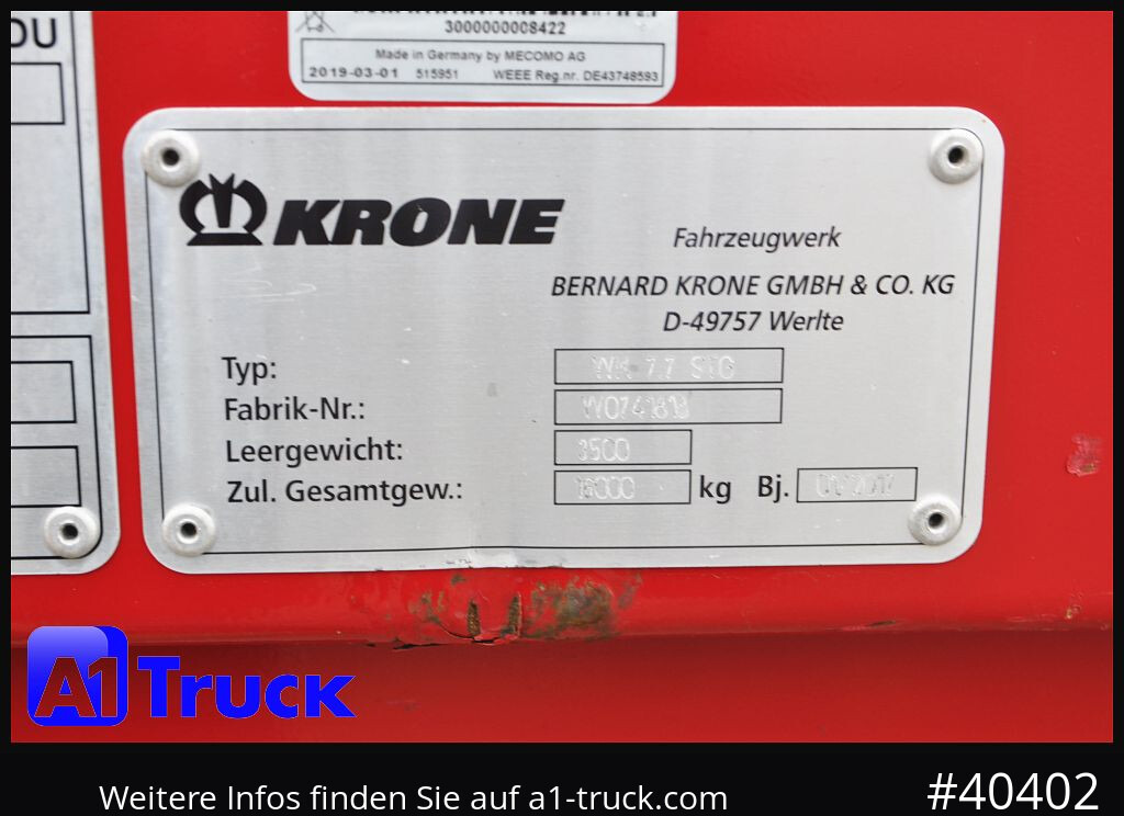 KRONE BDF 7,82 Wechselbrücke, 2680mm Innenhöhe. - Сменный кузов - фургон: фото 4 KRONE BDF 7,82 Wechselbrücke, 2680mm Innenhöhe. - Сменный кузов - фургон: фото 4