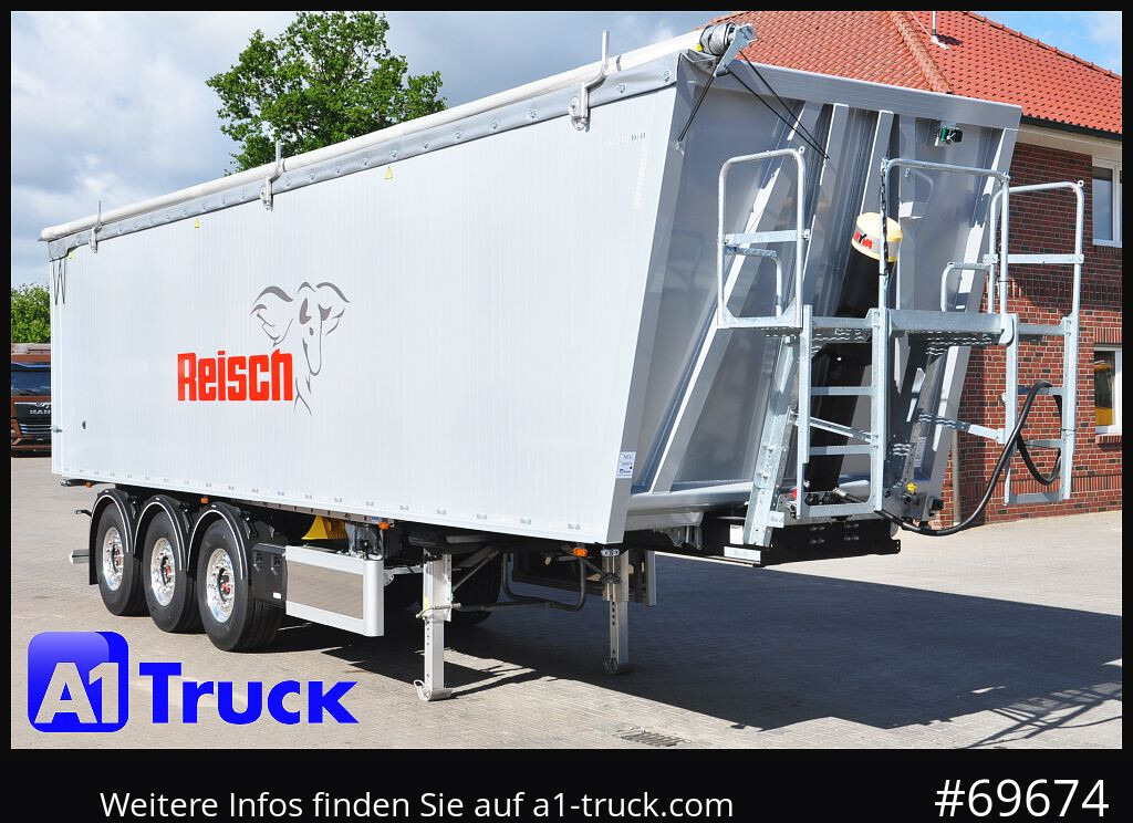 REISCH RHKS, Alu-Kippmulde 54m³, Kombitüren, Alufelgen, Liftachse, - Самосвальный полуприцеп: фото 1 REISCH RHKS, Alu-Kippmulde 54m³, Kombitüren, Alufelgen, Liftachse, - Самосвальный полуприцеп: фото 1