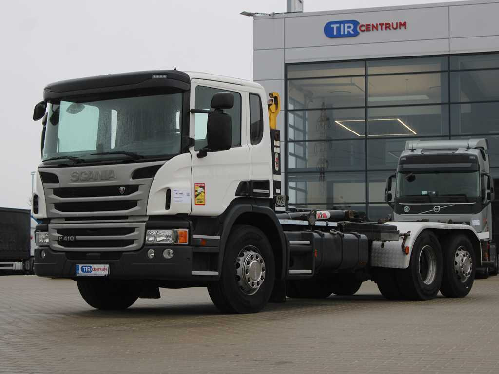 Scania P410, EURO 6, 6X2, CONTAINER HOOK CARRIER, LIFTING AXLE - Крюковой мультилифт: фото 1 Scania P410, EURO 6, 6X2, CONTAINER HOOK CARRIER, LIFTING AXLE - Крюковой мультилифт: фото 1