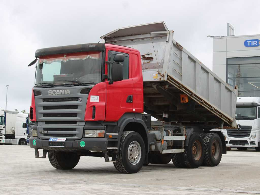 Scania R 420 CB 6X4 , THREE SIDED, EURO 4, RETARDER, 13m³ - Самосвал: фото 1 Scania R 420 CB 6X4 , THREE SIDED, EURO 4, RETARDER, 13m³ - Самосвал: фото 1