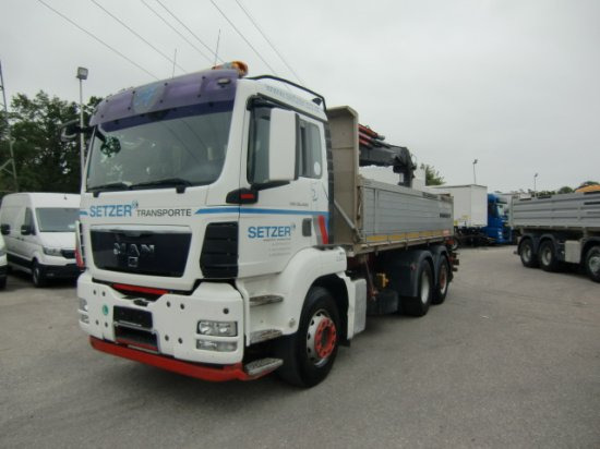 MAN TGS 26.400 3-Seitenkipper, 6x2-2 Lenkachse HIAB 144ES -3DUO - Самосвал, Автоманипулятор: фото 1 MAN TGS 26.400 3-Seitenkipper, 6x2-2 Lenkachse HIAB 144ES -3DUO - Самосвал, Автоманипулятор: фото 1