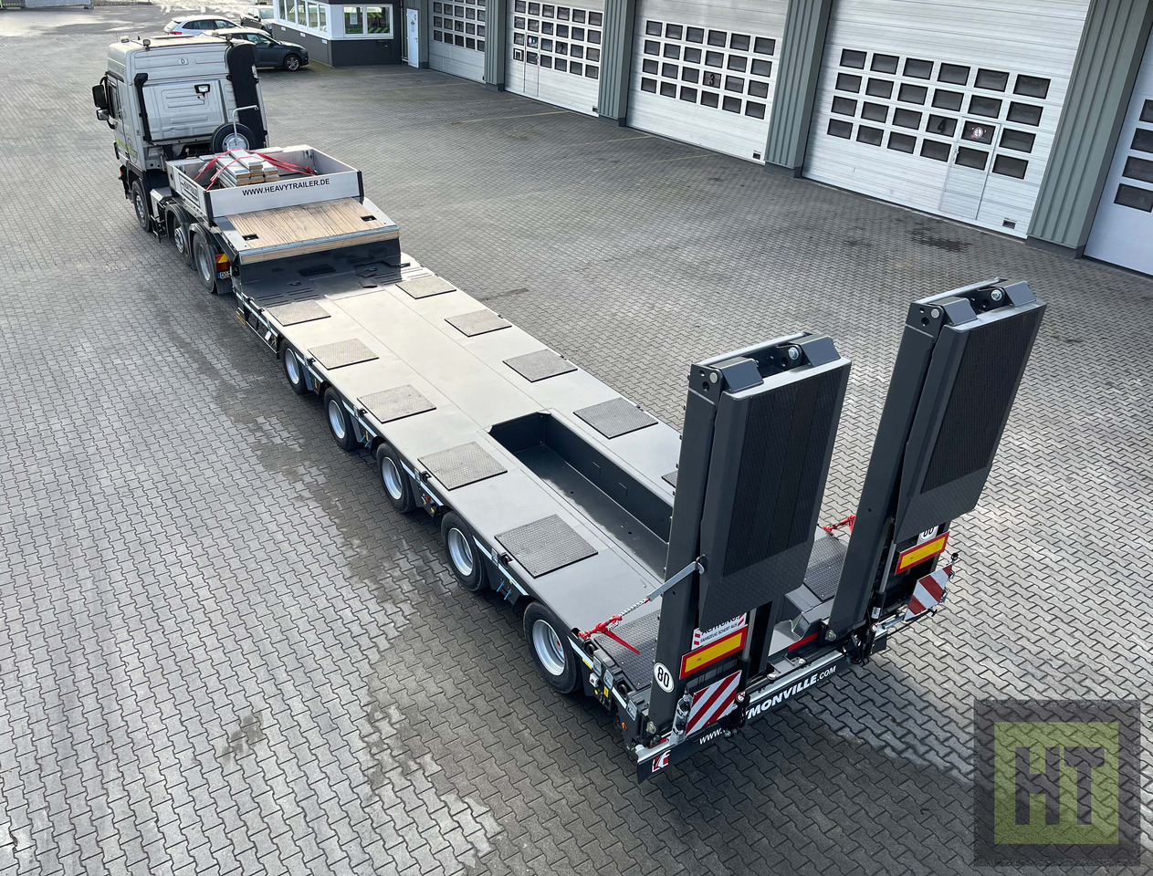 Faymonville 5-Achs-Tele-Semi mit Halbachsen "Twinaxle" und hydr. Rampen - Низкорамный полуприцеп: фото 2 Faymonville 5-Achs-Tele-Semi mit Halbachsen "Twinaxle" und hydr. Rampen - Низкорамный полуприцеп: фото 2