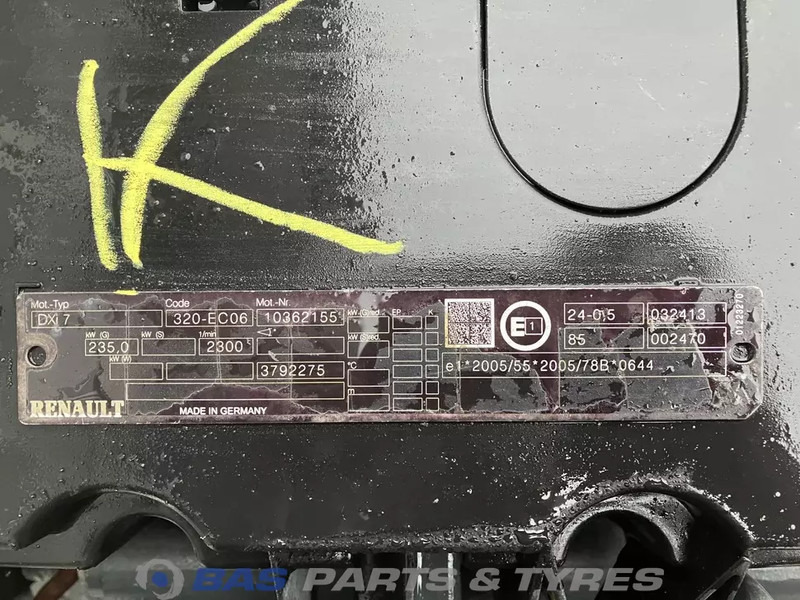 Renault Premium Euro 4-5 Motor Renault DXi7 320 7421464855 - Двигатель для Грузовиков: фото 5 Renault Premium Euro 4-5 Motor Renault DXi7 320 7421464855 - Двигатель для Грузовиков: фото 5